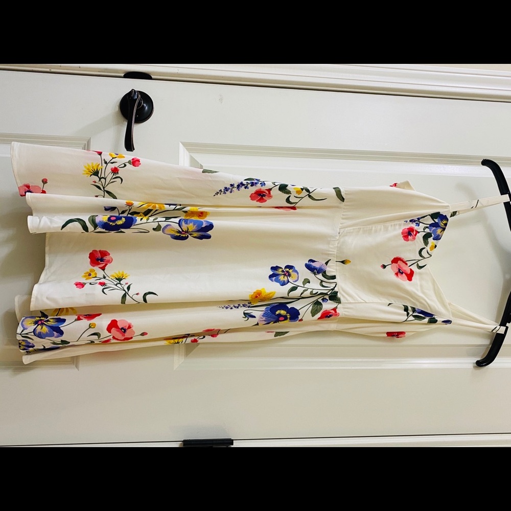 White summer dress with flowers